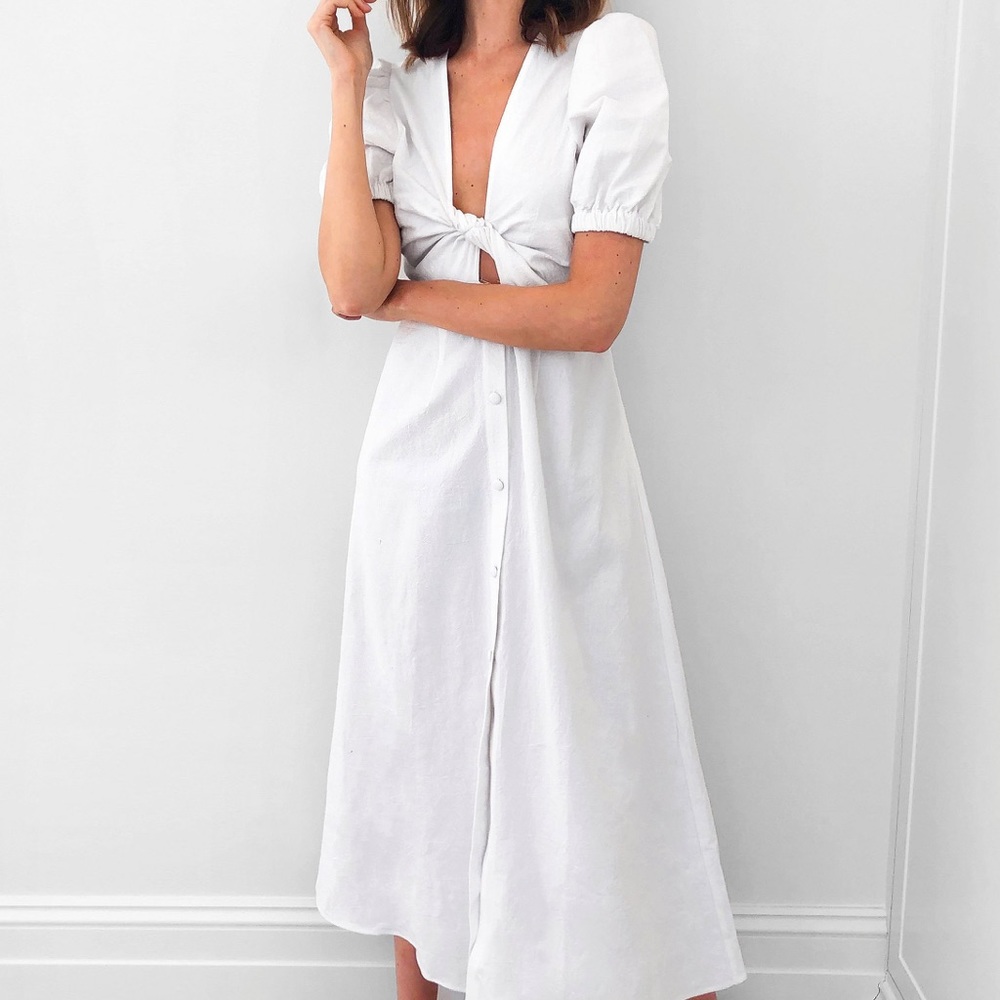 Front tie maxi dress